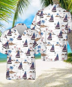 Sailboat Usa 4th Of July Hawaiian Shirt