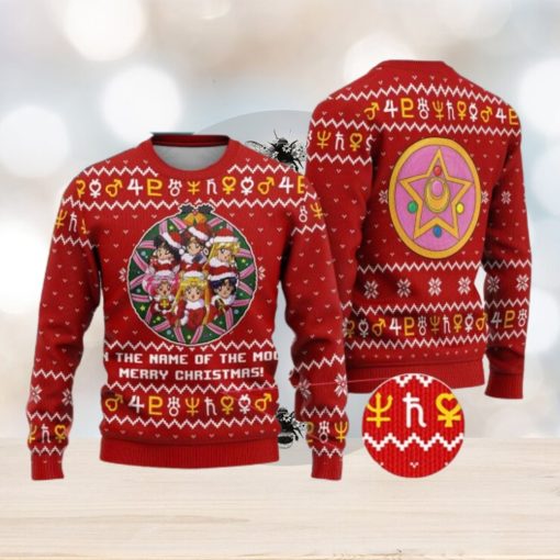 Sailor Moon Ugly Christmas Sweater Anime Xmas 3D Over Print Shirt