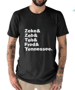 Sam Carter wearing Zeke Zeb Ted Fred Tennessee shirt
