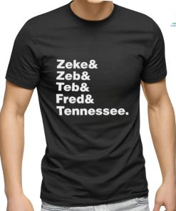 Sam Carter wearing Zeke Zeb Ted Fred Tennessee shirt