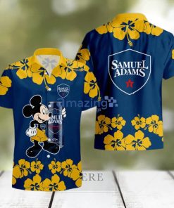 Samuel Adams Funny Mickey Mouse Hibicus Flower Hawaiian Shirt