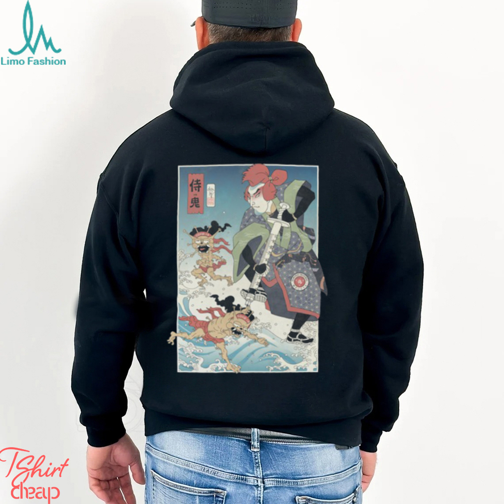 Samurai vs Demon Covid Ukiyo e Unisex T Shirt Samurai vs Demon Covid Ukiyo e Unisex T Shirt