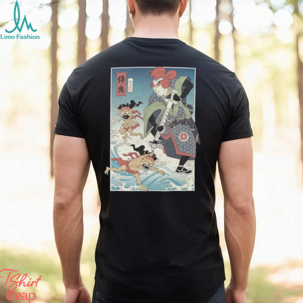 Samurai vs Demon Covid Ukiyo e Unisex T Shirt Samurai vs Demon Covid Ukiyo e Unisex T Shirt