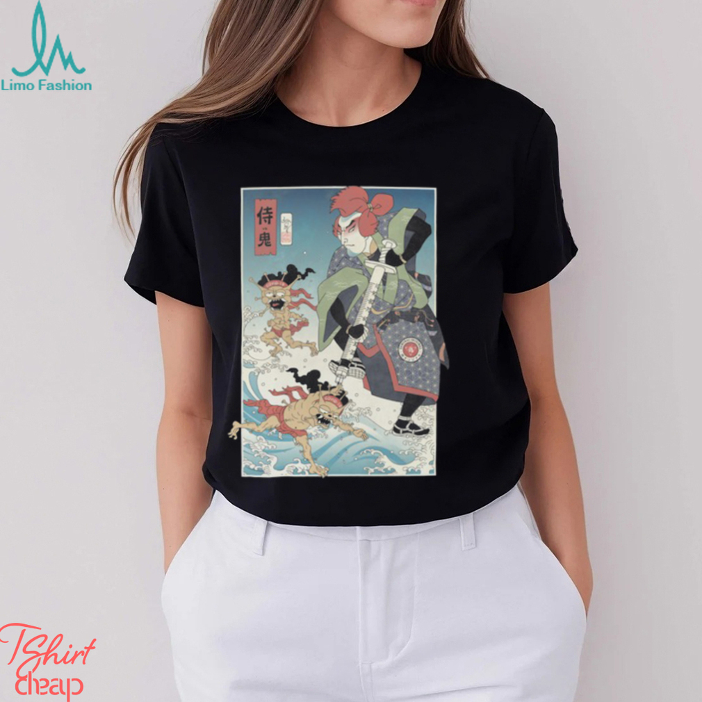 Samurai vs Demon Covid Ukiyo e Unisex T Shirt Samurai vs Demon Covid Ukiyo e Unisex T Shirt