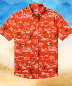 San Francisco Giants Kekai Performance Button Front Hawaiian Shirt Beach Summer Shirt  49ers Hawaiian Shirt