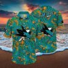 NHL Carolina Hurricanes Hawaiian Shirt Pink Flamingo And Palm Leaves