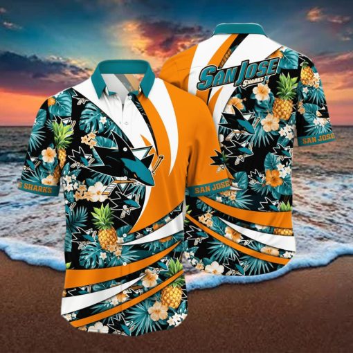 San Jose Sharks NHL Flower Hawaiian Shirt Style Gift For Men Women Fans