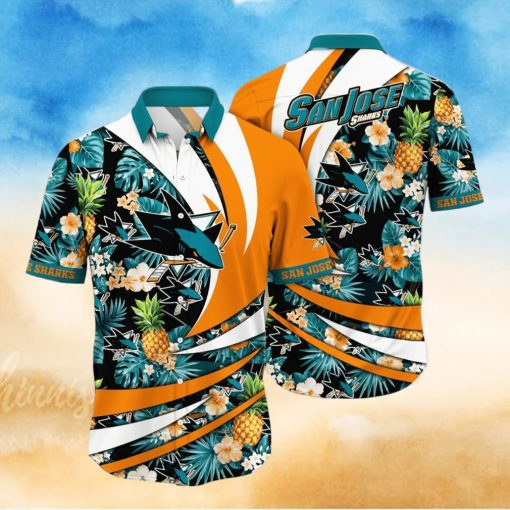 San Jose Sharks NHL Flower Hawaiian Shirt Style Gift For Men Women Fans