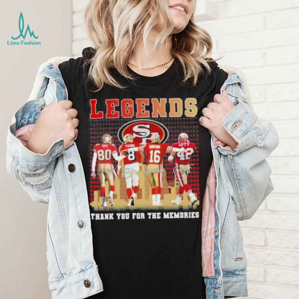 San francisco 49ers legends thank you for the memories shirt