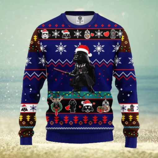 Santa Darth Vader AOP Print Christmas Ugly Sweater For Men Women