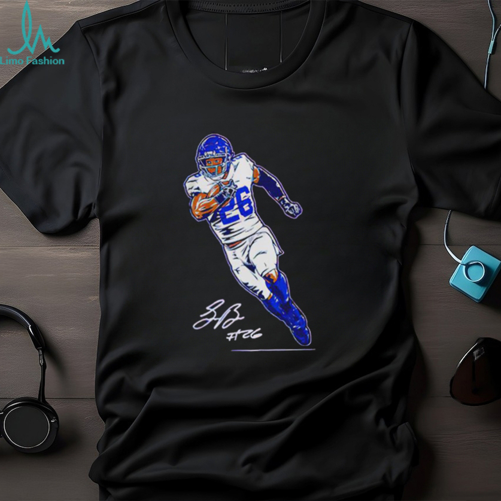 Saquon Barkley Superstar Pose signature shirt - Limotees