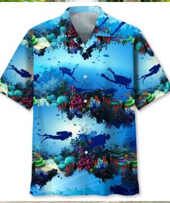 Scuba Diving Light Ocean Hawaiian Shirt