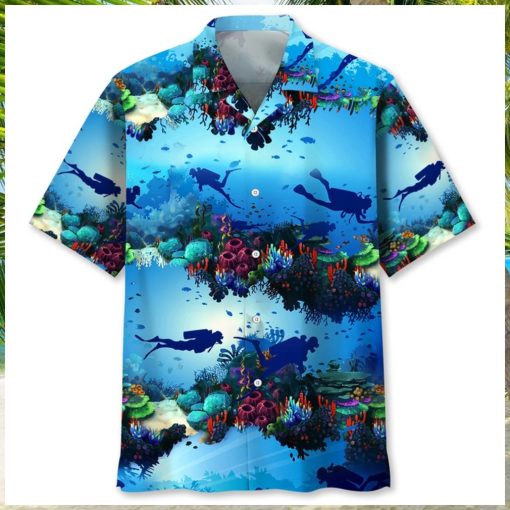 Scuba Diving Light Ocean Hawaiian Shirt