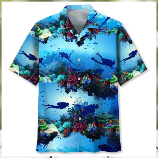 Scuba Diving Light Ocean Hawaiian Shirt