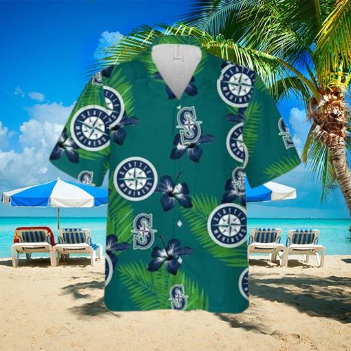 Seattle Mariners Hawaiian Shirt Hibiscus Flower Pattern Summer Gift For Friend  HawaiianShirts