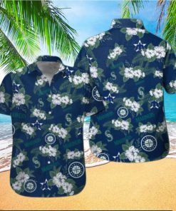 Seattle Mariners Hawaiian Shirt Tropical Flower Pattern All Over Print HawaiianShirts