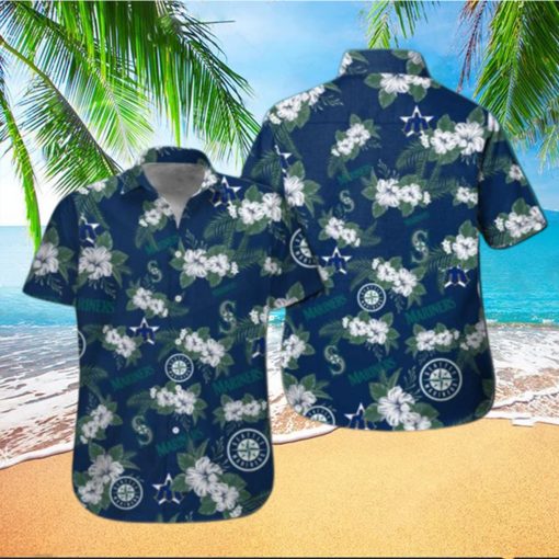 Seattle Mariners Hawaiian Shirt Tropical Flower Pattern All Over Print  HawaiianShirts