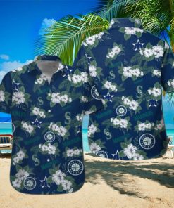 Seattle Mariners Hawaiian Shirt Tropical Flower Pattern All Over Print HawaiianShirts