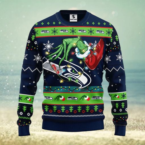 Seattle Seahawks Grinch Christmas Ugly Sweater