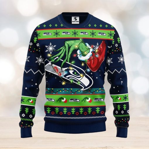 Seattle Seahawks Grinch Christmas Ugly Sweater