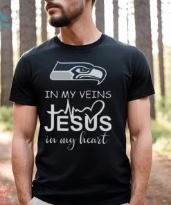 Seattle Seahawks Logo 2023 In My Veins Jesus In My Heart shirt