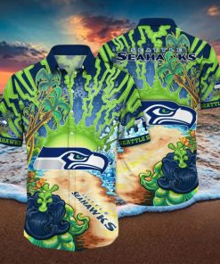 Seattle Seahawks NFL Flower Hawaiian Shirt For Men Women Best Gift For Fans