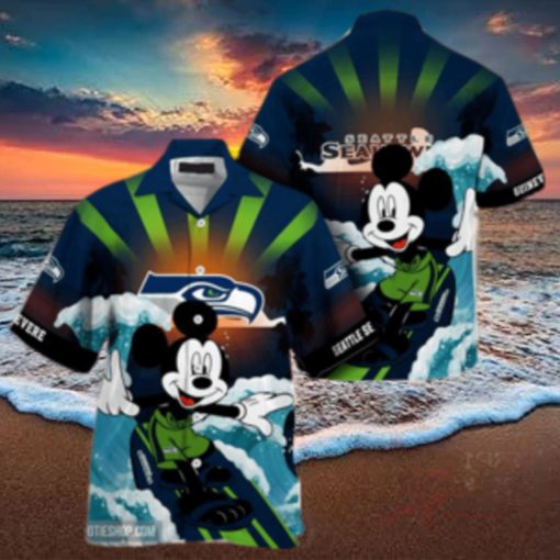 Seattle Seahawks Nfl Custom Hawaiian Shirt   Short  T Shirt Hawaiian Pattern Print Style For Fans