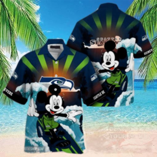 Seattle Seahawks Nfl Custom Hawaiian Shirt   Short  T Shirt Hawaiian Pattern Print Style For Fans