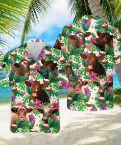 Shorthorn Summer Floral 3D Hawaiian Shirt