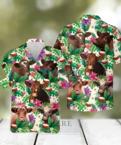 Shorthorn Summer Floral 3D Hawaiian Shirt