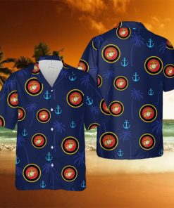 Simple Us Marine Corps Navy Unisex Hawaiian Shirts