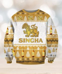 Singha Lager Beer Ugly Christmas Sweater 3D Gift For Men And Women