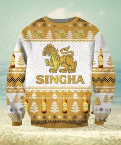 Singha Lager Beer Ugly Christmas Sweater 3D Gift For Men And Women