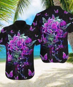 Skull Purple Hawaiian Shirt