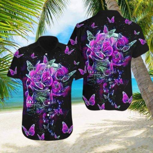 Skull Purple Hawaiian Shirt