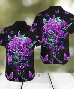 Skull Purple Hawaiian Shirt