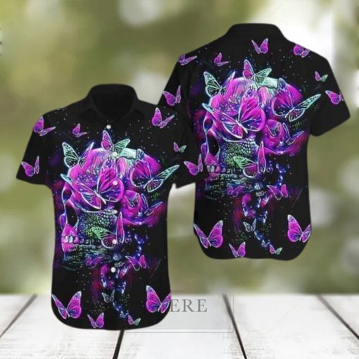 Skull Purple Hawaiian Shirt