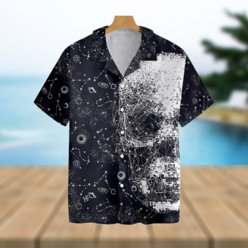 Skull Space Galaxy Constellation Tropical Hawaiian Shirt For Men And Women