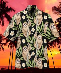 Sloth Tropical Leaf Limited Edition Summer Beach Hawaiian Shirt For Men hawaiian shirt