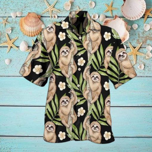 Sloth Tropical Leaf Limited Edition Summer Beach Hawaiian Shirt For Men hawaiian shirt