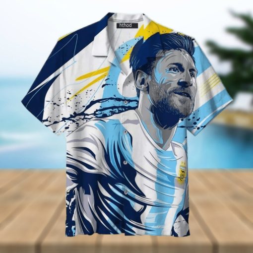 Smiling Lionel Messi Hawaiian Shirt Beach Gift Messi Fans