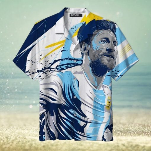 Smiling Lionel Messi Hawaiian Shirt Beach Gift Messi Fans