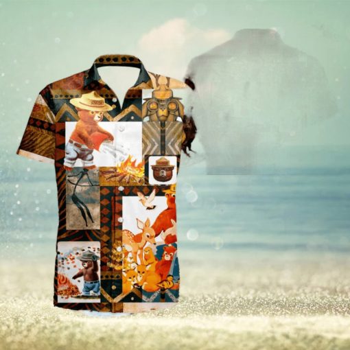 Smokey Bear Short Sleeve Aloha Hawaiian Shirt