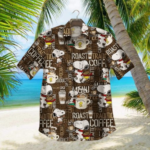 Snoopy 01 For Man And Woman Print Short Sleeve Hawaiian Shirt