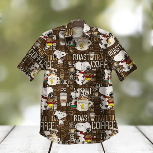 Snoopy 01 For Man And Woman Print Short Sleeve Hawaiian Shirt