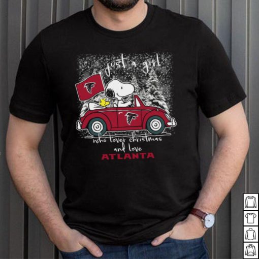 Snoopy And Woodstock Just A Girl Who Lover Christmas And Love Atlanta Falcons Shirt