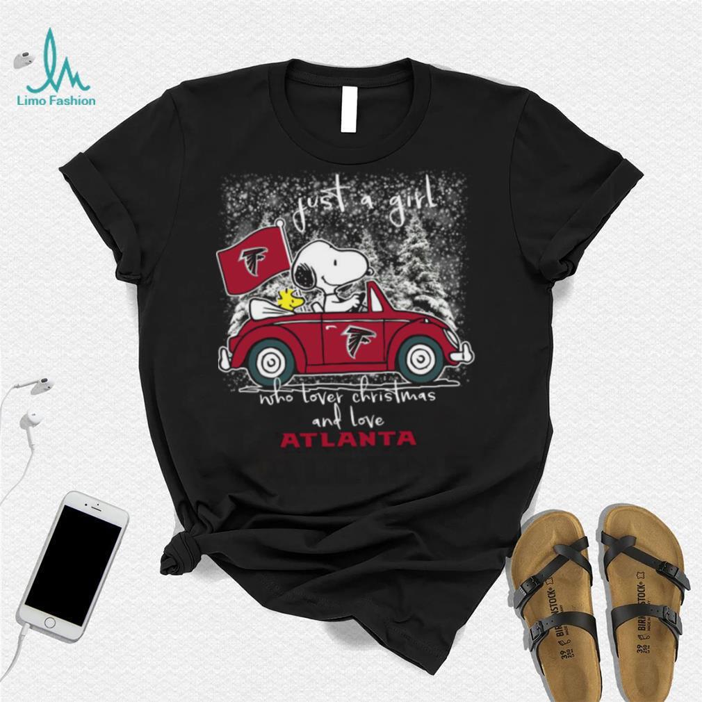 Snoopy And Woodstock Just A Girl Who Lover Christmas And Love Atlanta Falcons Shirt Snoopy And Woodstock Just A Girl Who Lover Christmas And Love Atlanta Falcons Shirt