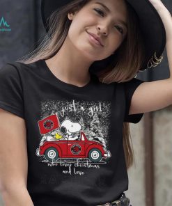 Snoopy And Woodstock Just A Girl Who Lover Christmas And Love Toronto Raptors Shirt