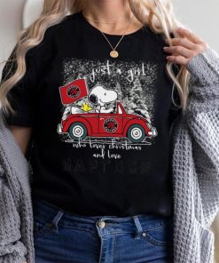 Snoopy And Woodstock Just A Girl Who Lover Christmas And Love Toronto Raptors Shirt