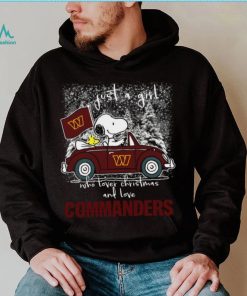 Snoopy And Woodstock Just A Girl Who Lover Christmas And Love Washington Commanders Shirt
